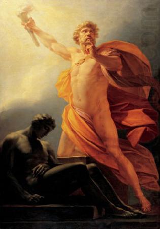 Heinrich Friedrich Fuger Prometheus brings Fire to Mankind china oil painting image